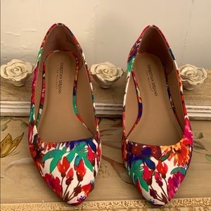 Christian Siriano Floral Flats
